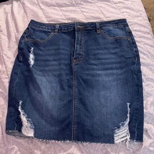 Jean mini skirt